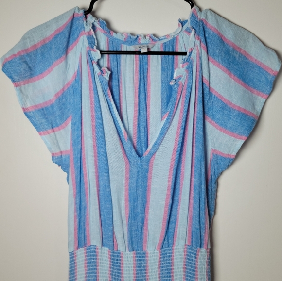 Rails Amellia Linen Blend Midi Striped Dress | Rails Dress | Spring Dress Small - Picture 5 of 9
